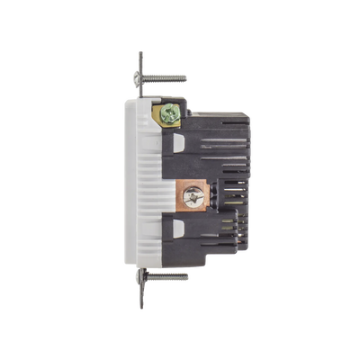 HUBBELL - Contacto Dúplex con 2 Puertos USB, 15A 125V, 2 Polos, 3 Hilos, Color Blanco.