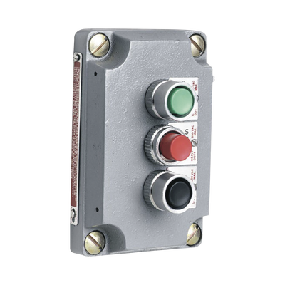 HUBBELL KILLARK - Cubierta para Estación de Control con Tres Botones Pulsadores Rojo-Verde-Negro. / Uso en Áreas Clasificadas.