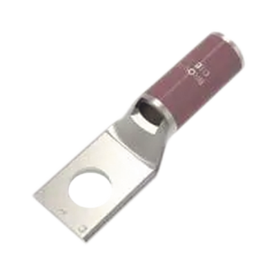 HUBBELL BURNDY - Zapata Terminal de Compresión BURNDY Cañón Corto para Tornillo de 1/4" y Calibre 2 AWG.