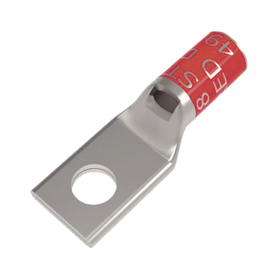 HUBBELL BURNDY - Zapata Terminal de Compresión BURNDY Cañón Corto para Tornillo de 5/16" y Calibre 8 AWG.