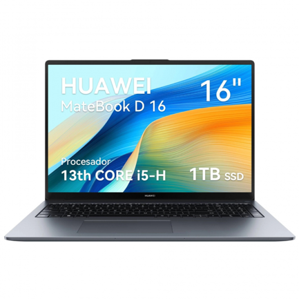 HUAWEI - Laptop Huawei Matebook D16 16" Intel Core i5-13420H 16GB 1TB Gris (FREE DOS)