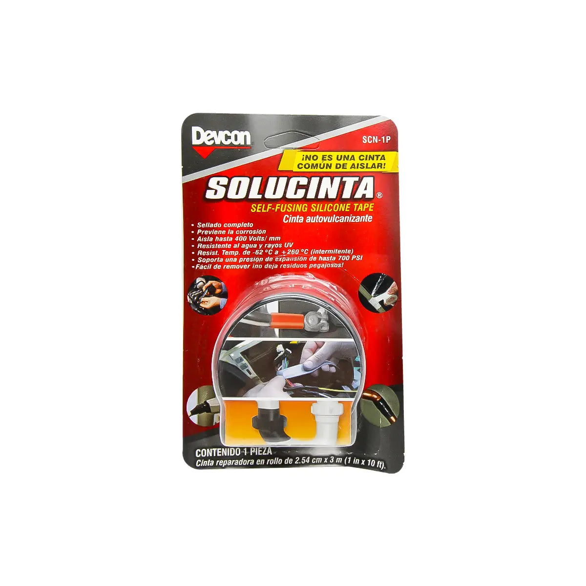Cinta De Hule Autofusionable De Silicon 24Mmx3Mt Solucinta