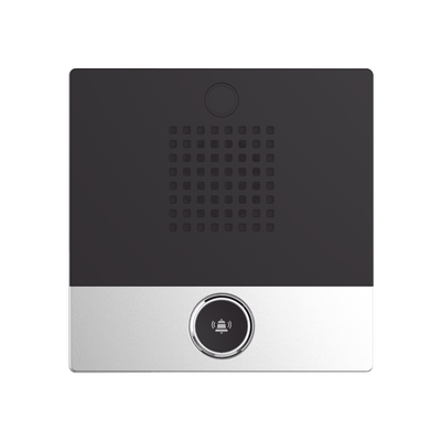 FANVIL - Mini Intercomunicador para hotelería y hospitales, con diseño elegante, PoE, 1 botón, 1 relevador integrado de salida y entrada.