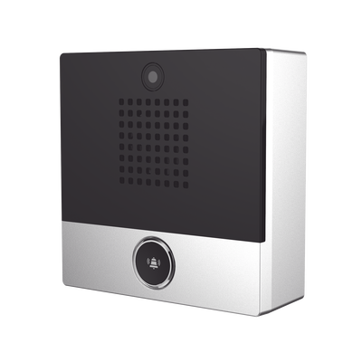 FANVIL - Mini video Intercomunicador para hotelería y hospitales, con diseño elegante, PoE, cámara 1Mpx, 1 botón, 1 relevador integrado de salida y entrada.