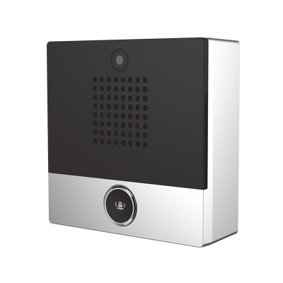 FANVIL - Mini video Intercomunicador para hotelería y hospitales, con diseño elegante, PoE, cámara 1Mpx, 1 botón, 1 relevador integrado de salida y entrada.