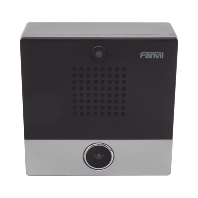 FANVIL - Mini video Intercomunicador para hotelería y hospitales, con diseño elegante, PoE, cámara 1Mpx, 1 botón, 1 relevador integrado de salida y entrada.
