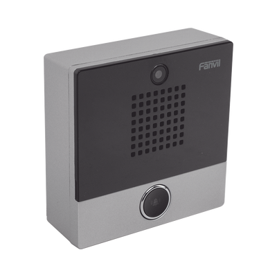 FANVIL - Mini video Intercomunicador para hotelería y hospitales, con diseño elegante, PoE, cámara 1Mpx, 1 botón, 1 relevador integrado de salida y entrada.