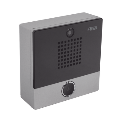 FANVIL - Mini video Intercomunicador para hotelería y hospitales, con diseño elegante, PoE, cámara 1Mpx, 1 botón, 1 relevador integrado de salida y entrada.