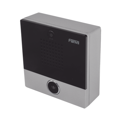 FANVIL - Mini video Intercomunicador para hotelería y hospitales, con diseño elegante, PoE, cámara 1Mpx, 1 botón, 1 relevador integrado de salida y entrada.