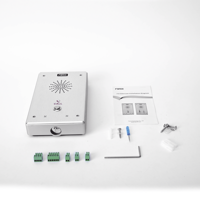 FANVIL - Intercomunicador IP, 2 líneas SIP, 2 relevadores con botón para llamada, anti-vandálico, IP65 e IK10, PoE