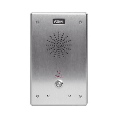FANVIL - Intercomunicador IP, 2 líneas SIP, 2 relevadores con botón para llamada, anti-vandálico, IP65 e IK10, PoE