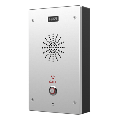 FANVIL - Intercomunicador IP, 2 líneas SIP, 2 relevadores con botón para llamada, anti-vandálico, IP65 e IK10, PoE