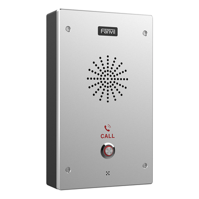 FANVIL - Intercomunicador IP, 2 líneas SIP, 2 relevadores con botón para llamada, anti-vandálico, IP65 e IK10, PoE