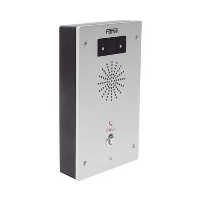 FANVIL - Video Intercomunicador IP, 2 líneas SIP, 2 relevadores con botón para llamada, Onvif, anti-vandálico, PoE, IP65 e IK10, PoE