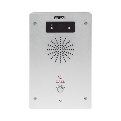 FANVIL - Video Intercomunicador IP, 2 líneas SIP, 2 relevadores con botón para llamada, Onvif, anti-vandálico, PoE, IP65 e IK10, PoE