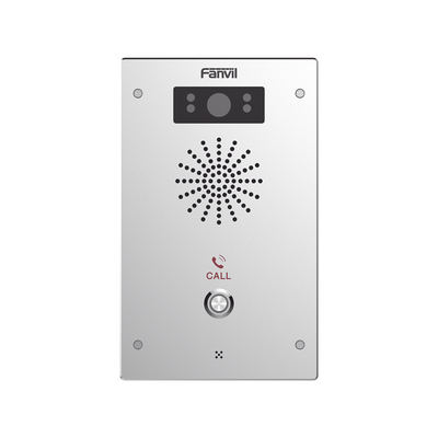 FANVIL - Video Intercomunicador IP, 2 líneas SIP, 2 relevadores con botón para llamada, Onvif, anti-vandálico, PoE, IP65 e IK10, PoE