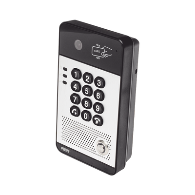 FANVIL - Vídeo Portero IP con 2 líneas SIP, cámara HD, relevador integrado, teclado numérico y lectora de tarjetas RFID para control de acceso, PoE