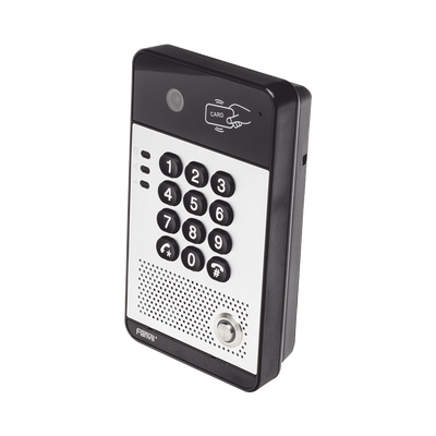 FANVIL - Vídeo Portero IP con 2 líneas SIP, cámara HD, relevador integrado, teclado numérico y lectora de tarjetas RFID para control de acceso, PoE