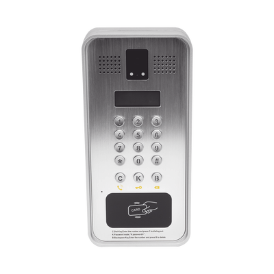 FANVIL - Video portero IP/SIP Con Cámara y pantalla LCD, 2 Relevadores Integrados (entrada y salida), Onvif y lector de tarjetas RFID, puerto WIEGAND (entrada).