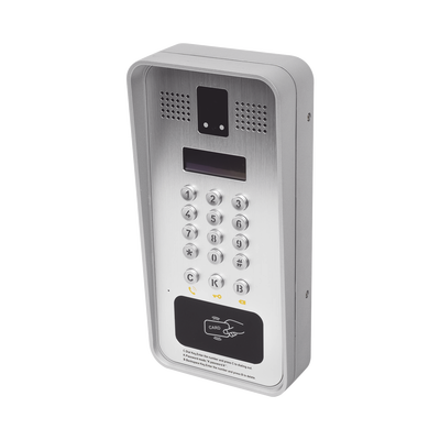 FANVIL - Video portero IP/SIP Con Cámara y pantalla LCD, 2 Relevadores Integrados (entrada y salida), Onvif y lector de tarjetas RFID, puerto WIEGAND (entrada).