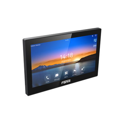 FANVIL - Monitor Audio/Video  IP/SIP para interior, Wi-Fi, pantalla táctil de 7", Apertura remota