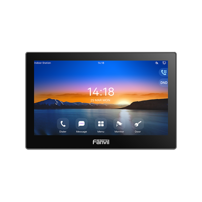 FANVIL - Monitor Audio/Video  IP/SIP para interior, Wi-Fi, pantalla táctil de 7", Apertura remota