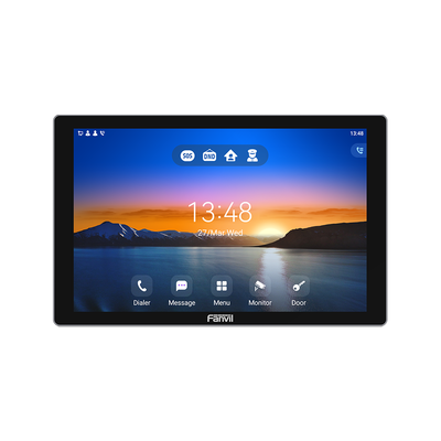 FANVIL - Monitor Audio/Video  IP/SIP para interior, Wi-Fi, pantalla táctil de 10.1", Apertura remota
