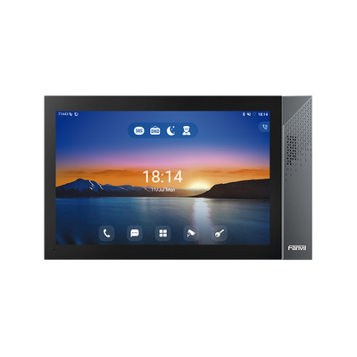 FANVIL - Monitor IP/SIP para interior con Android, Wi-Fi, Bluetooth, Pantalla táctil de 10.1", audio de 2 vías, PoE, 8 interfaces de entrada de alarma.