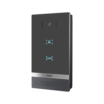 FANVIL - Videoportero SIP i61, 2 relevadores con botón para llamada, anti-vandálico, IP66 y IK07, PoE, Botón touch