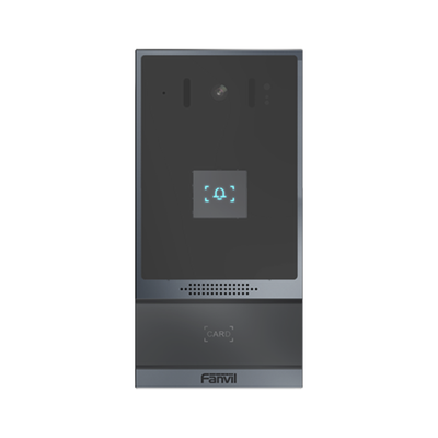 FANVIL - Videoportero SIP i62, 2 relevadores con botón para llamada, anti-vandálico, IP66 y IK07, PoE, Botón físico