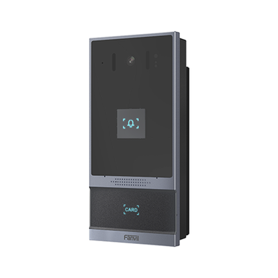 FANVIL - Videoportero SIP i62, 2 relevadores con botón para llamada, anti-vandálico, IP66 y IK07, PoE, Botón físico
