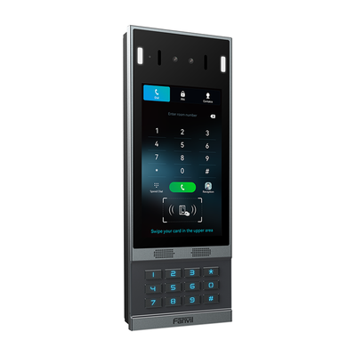 FANVIL - Videoportero SIP i67, Reconocimiento Facial, 2 relevadores, Teclado retroiluminado, anti-vandálico, IP66 y IK07, PoE