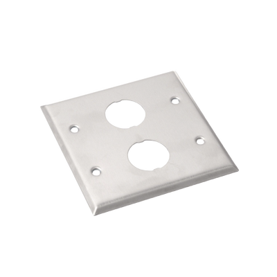 PANDUIT - Placa de Pared Doble IndustrialNet?, Para 2 Conectores Industriales, de Acero Inoxidable