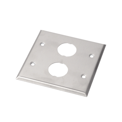 PANDUIT - Placa de Pared Doble IndustrialNet?, Para 2 Conectores Industriales, de Acero Inoxidable