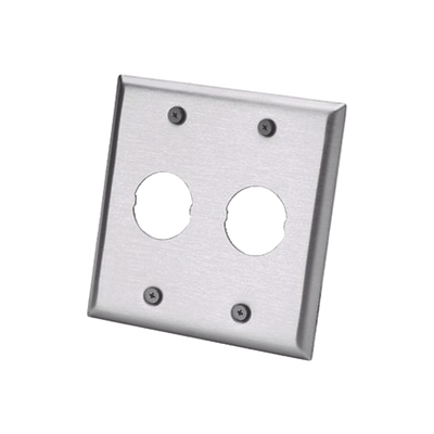 PANDUIT - Placa de Pared Doble IndustrialNet?, Para 2 Conectores Industriales, de Acero Inoxidable