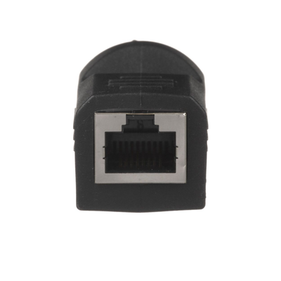 PANDUIT - Adaptador IndustrialNet™ de M12 D-Code a Rj45, para Uso en Redes Industriales, Protección IP20 en RJ45 e IP68 en M12, Color Negro