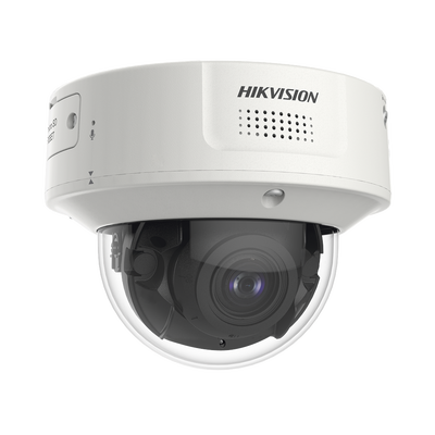 HIKVISION - Domo IP 4 Megapixel / Lente Mot. 2.8 a 12 mm / 40 mts IR EXIR / IK10 / IP67 / H.265+ / WDR 140 dB / Captura Facial / DeepinView / Búsqueda por Atributos / 2 Micrófonos Integrados / Micro SD