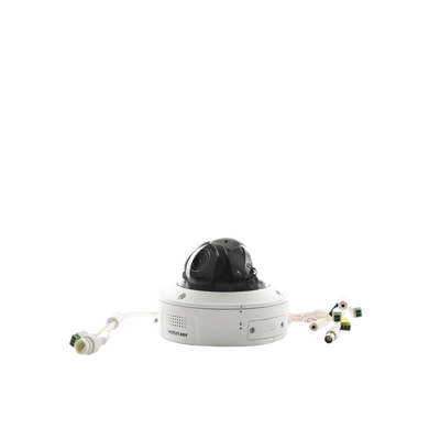 HIKVISION - Domo IP 4 Megapixel / Lente Mot. 2.8 - 12 mm / 40 mts IR EXIR / IP67 / IK10 / H.265+ / Conteo de Personas por Detección de Rostro (Base de Datos) / WDR 140 dB / DeepinView / 2 Micrófonos Integrados