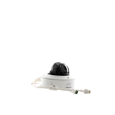 HIKVISION - Domo IP 4 Megapixel / Lente Mot. 2.8 - 12 mm / 40 mts IR EXIR / IP67 / IK10 / H.265+ / Conteo de Personas por Detección de Rostro (Base de Datos) / WDR 140 dB / DeepinView / 2 Micrófonos Integrados