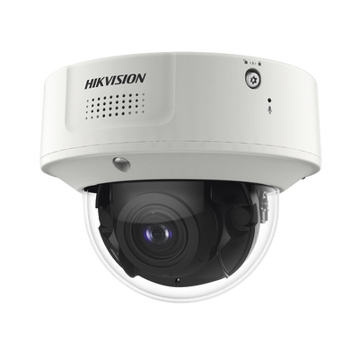 HIKVISION - Domo IP 4 Megapixel / Lente Mot. 2.8 - 12 mm / 40 mts IR EXIR / IP67 / IK10 / H.265+ / Conteo de Personas por Detección de Rostro (Base de Datos) / WDR 140 dB / DeepinView / 2 Micrófonos Integrados
