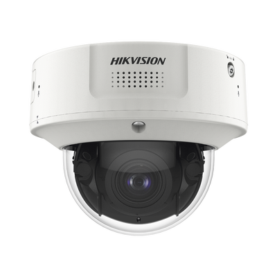 HIKVISION - Domo IP 8 Megapixel / Lente Mot. 2.8 a 12 mm /  DARKFIGHTER / WDR 120 dB / IK10 / 30 mts IR / Conteo Facial / Detección Facial / Interior / PoE / Búsqueda por Atributos / Micrófono Integrado / Micro SD