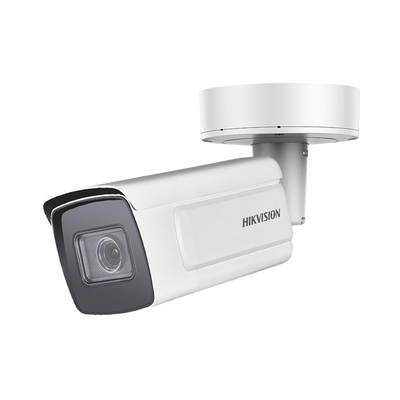 HIKVISION - Bala IP 4 Megapixel / Lente Mot. 2.8 - 12 mm / 50 mts IR EXIR / IK10 / Reconocimiento Facial / WDR 140 dB / DeepinView / Búsqueda por Atributos / Heat Map / ACUSENSE / Micro SD