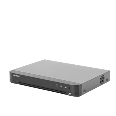 HIKVISION - DVR 8 Megapixel / 4 Canales TURBOHD + 4 Canales IP / 1 Bahía de Disco Duro / Audio por Coaxitron