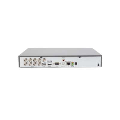 HIKVISION - DVR 8 Canales TURBOHD + 4 Canales IP / 5 Megapixel Lite - 3K Lite / Audio de Dos Vías por Coaxitron / Reconocimiento Facial / ACUSENSE (Evita falsas alarmas) / 1 Bahía de Disco Duro / Salida de Video en Full HD