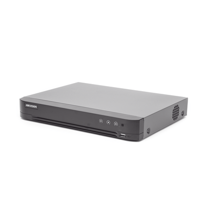 HIKVISION - DVR 16 Canales TurboHD + 8 Canales IP / 4 Megapixel / Acusense (Evita Falsas Alarmas) / Audio por Coaxitron / Reconocimiento de Rostros (Base de Datos) / 1 Bahía de Diso Duro / H.265+