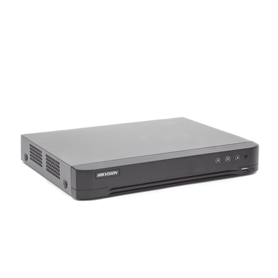 HIKVISION - (ACUSENSE / Evita Falsas Alarmas) DVR 4 Megapixel / 16 Canales TURBOHD + 8 Canales IP /  1 Bahía de Disco Duro / Audio por Coaxitron / Salida de Vídeo en Full HD