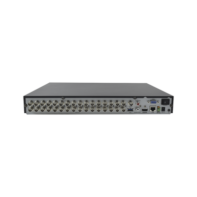 HIKVISION - DVR 32 Canales TurboHD + 8 Canales IP / 5 Megapixel Lite - 3K Lite / Acusense (Evita Falsas Alarmas) / Audio por Coaxitron / 2 Bahías de Disco Duro / H.265+ / Salida de Video en Full HD