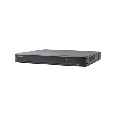 HIKVISION - DVR 32 Canales TurboHD + 8 Canales IP / 5 Megapixel Lite - 3K Lite / Acusense (Evita Falsas Alarmas) / Audio por Coaxitron / 2 Bahías de Disco Duro / H.265+ / Salida de Video en Full HD