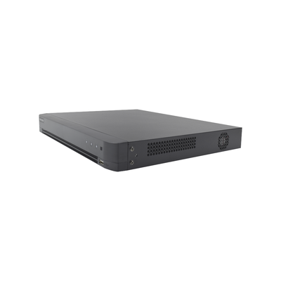HIKVISION - [Audio Bidireccional] DVR 32 Canales TurboHD + 8 Canales IP / 5 Megapixel Lite - 3K Lite / Acusense / Reconocimiento Facial  / Audio por Coaxitron / 2 Bahías de Disco Duro / H.265+ / Salida de Video en Full HD