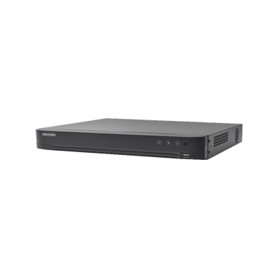HIKVISION - [Audio Bidireccional] DVR 32 Canales TurboHD + 8 Canales IP / 5 Megapixel Lite - 3K Lite / Acusense / Reconocimiento Facial  / Audio por Coaxitron / 2 Bahías de Disco Duro / H.265+ / Salida de Video en Full HD